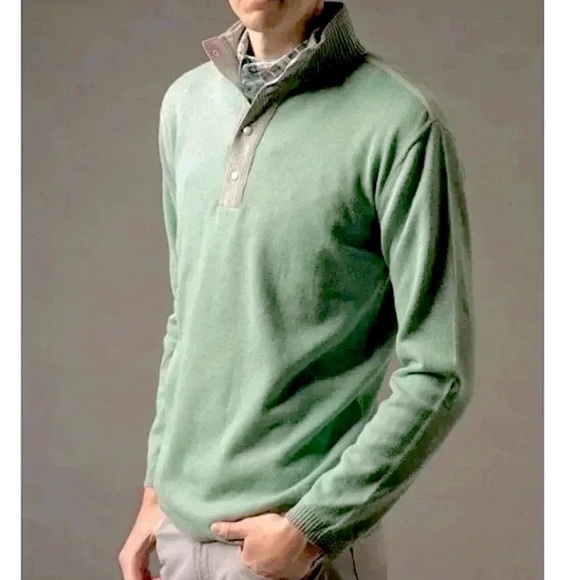 NWT QED Style Brigham Golf Cashmere Sweater Pullover Finance Bro Cotton Plaid - Picture 4 of 12